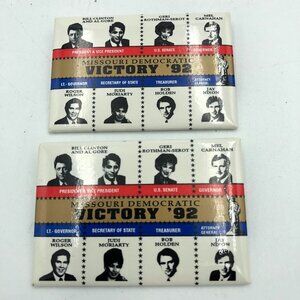 Vintage Missouri Democratic1992 Victory Pins Set of 2